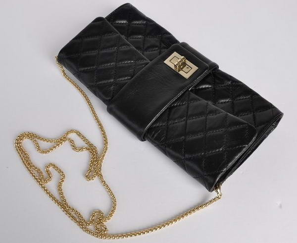 Fake Chanel Mademoiselle Turnlock Clutch Bags 2253 Black On Sale - Click Image to Close